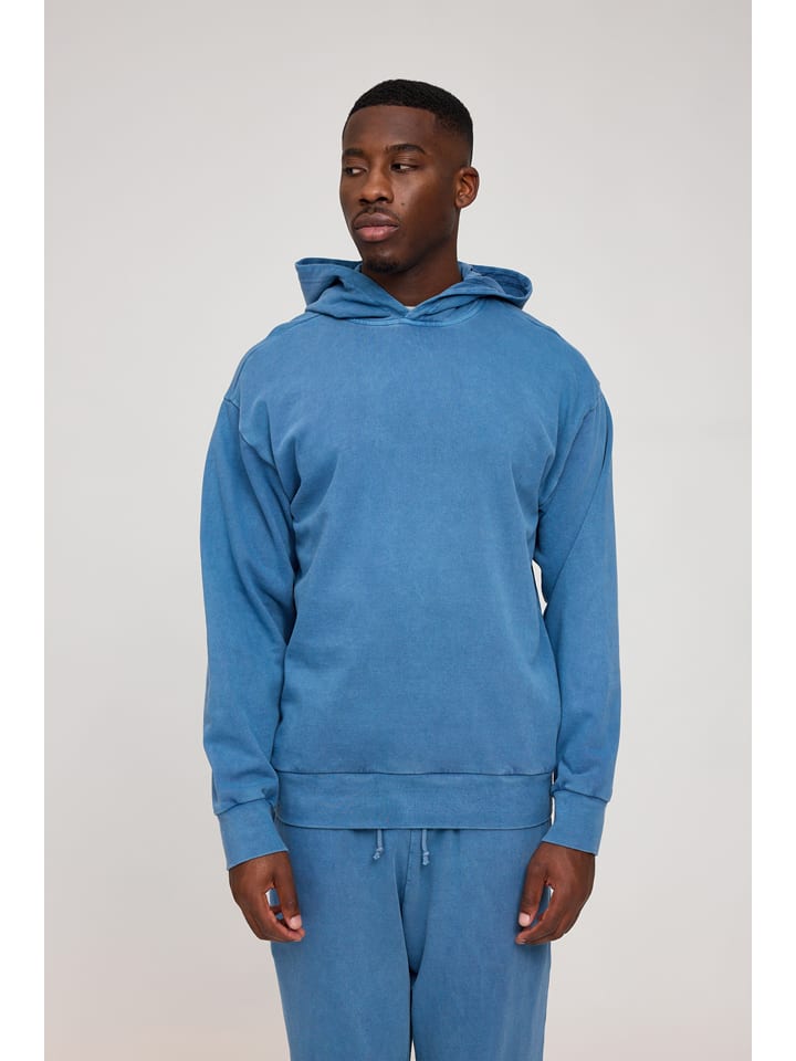 MAZINE Hoodie "Natural Dye" in Hellblau - XS