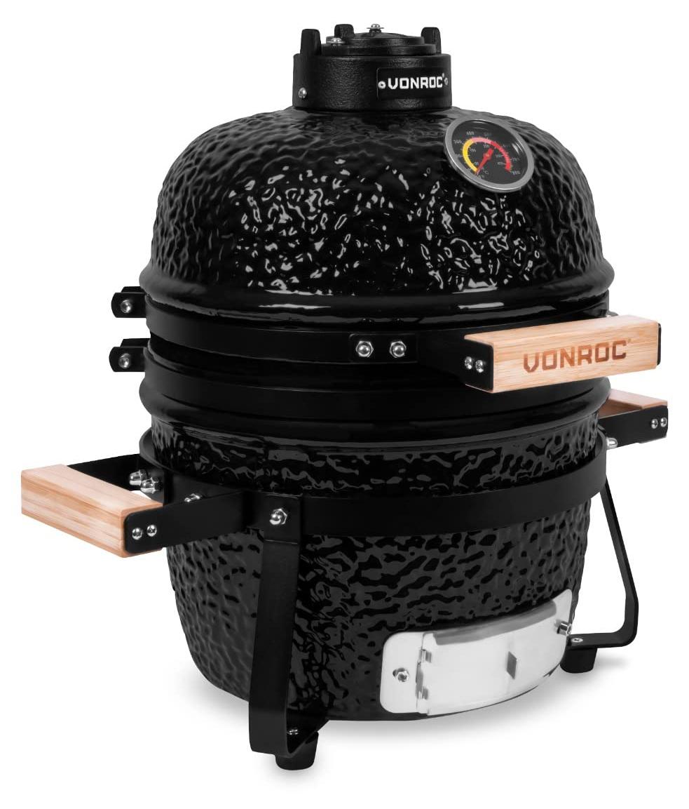 Kamado-Grill, 13 Zoll - Keramik, Tischmodell - 615,75 cm² Grillfläche