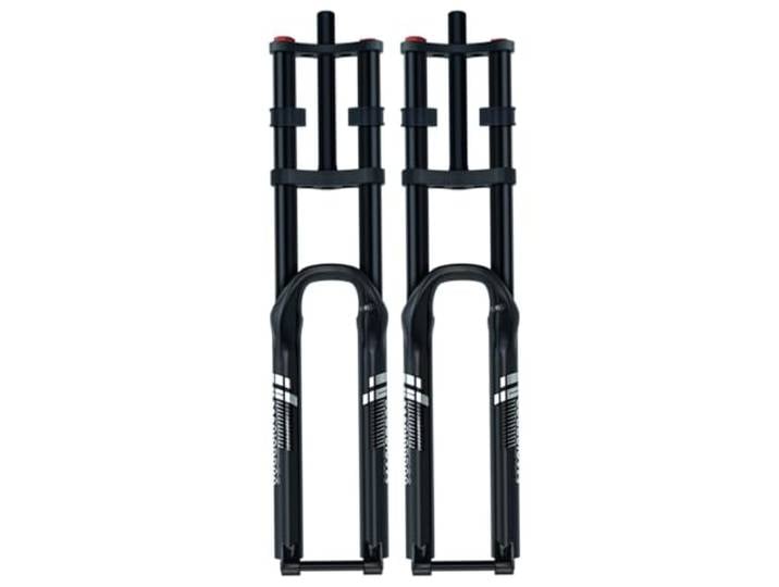 HOMSXPAC 26 27,5 29 MTB-Fahrrad Luftfedergabel 180 mm Federweg Doppelbrücken-Downhill-Gabeln 15 * 100/110 mm Steckachse 1-1/8 gerade Mountainbikes