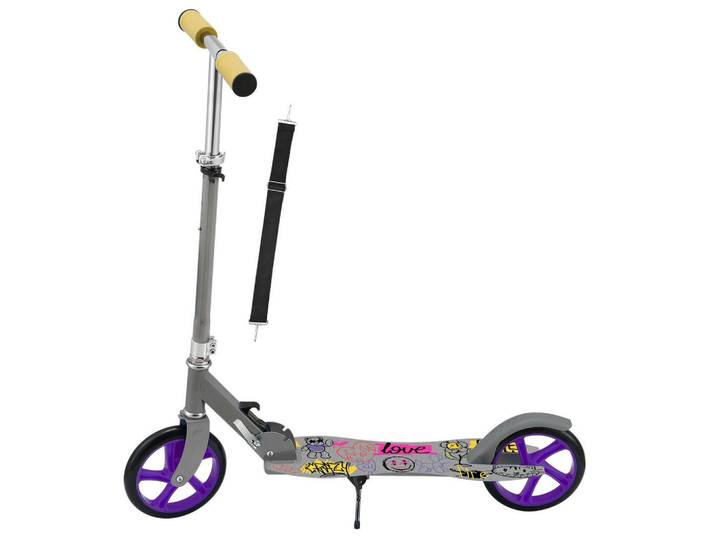 Artsport Scooter / Cityroller Graffity Grau, Metall, 27x106x88 cm, Spielzeug, Kinderfahrzeuge