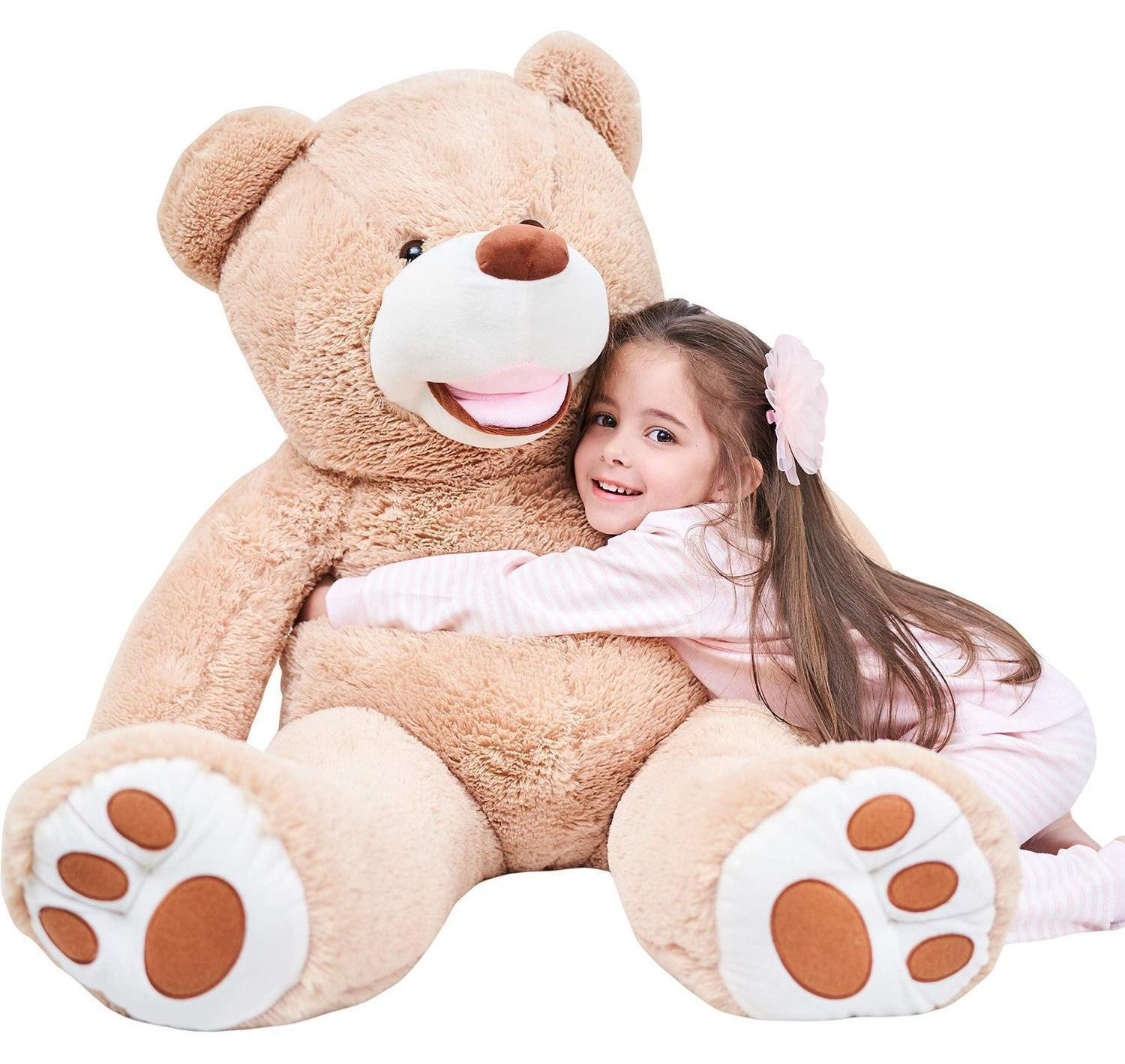 IKASA Enorme knuffelbeer, 100 cm, zacht pluche knuffeldier