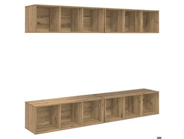 Banc TV - meuble hifi - Marron Ensemble meuble TV - Lot de 4 - chêne artisanal - 37x37x107 5 cm - 489028216