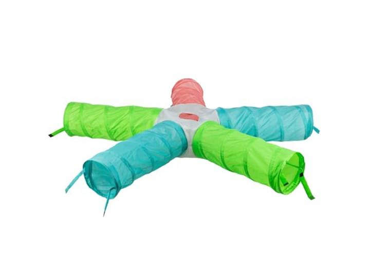 Trixie speeltunnel met 5 gangen uitbreidbaar cavia/dwergkonijn 47x18x18 cm