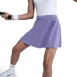 NIKE Court Ace Advantage Dri-FIT High-Waist Tennisrock Damen 527 - dusty amethyst/dusty amethyst S