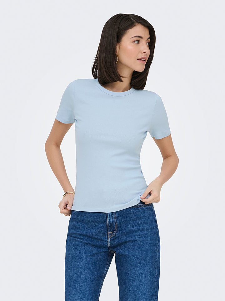 JDY Shirt "Lucky" in Hellblau - L