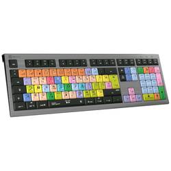 Logickeyboard Apple Logic Pro X2 Astra Kabelgebunden Tastatur Deutsch, QWERTZ Grau Multimediatasten, USB-Hub, Geräuscharme Tasten LKB-LOGXP2-A2M-DE