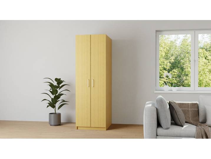 Kleiderschrank tief Echtholz Furnier Eiche geölt