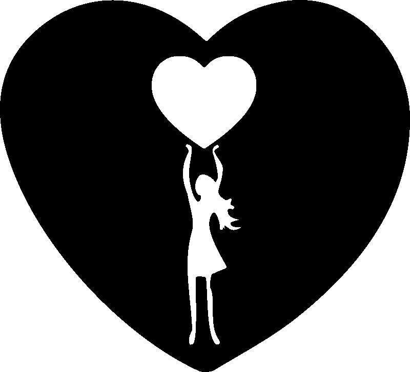 Ambiance-sticker Sticker coeur pour les filles