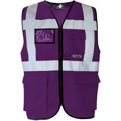 Korntex Unisex Multifunktionsweste Warnschutz-Weste KXMF violett XXL