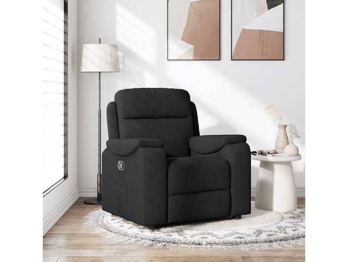 Printemps/été 2025  Fauteuil Relax SOLOMON Fauteuil inclinable Noir Tissu - 96x99x102 cm LV5505