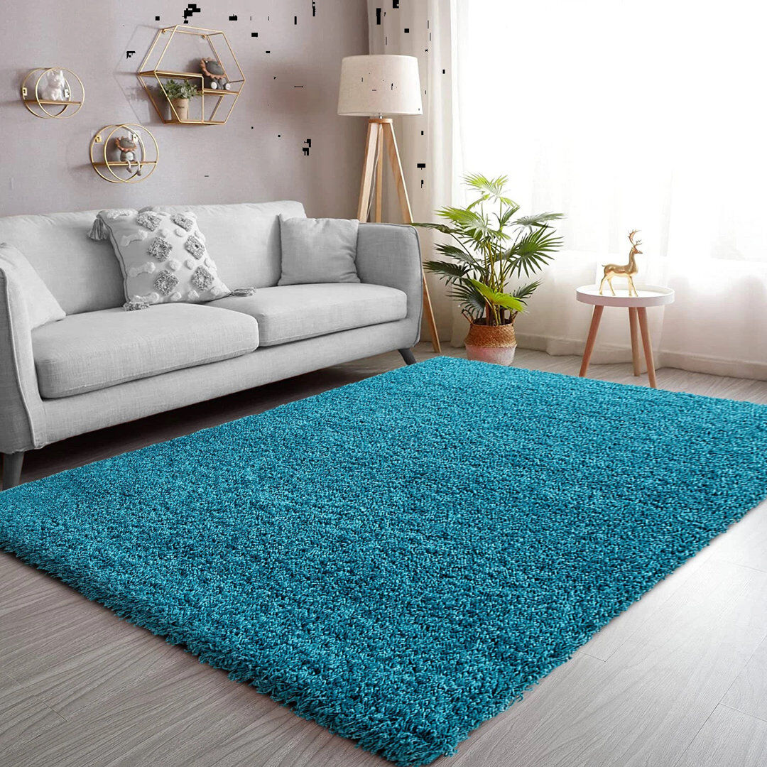 Metro Shaggy Area Rug Teal Rectangle 200 x 290 cm