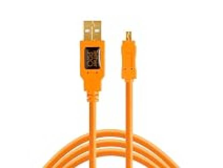 Tether Tools TetherPro USB 2.0 A to Mini-B 8 pin 15 ORG