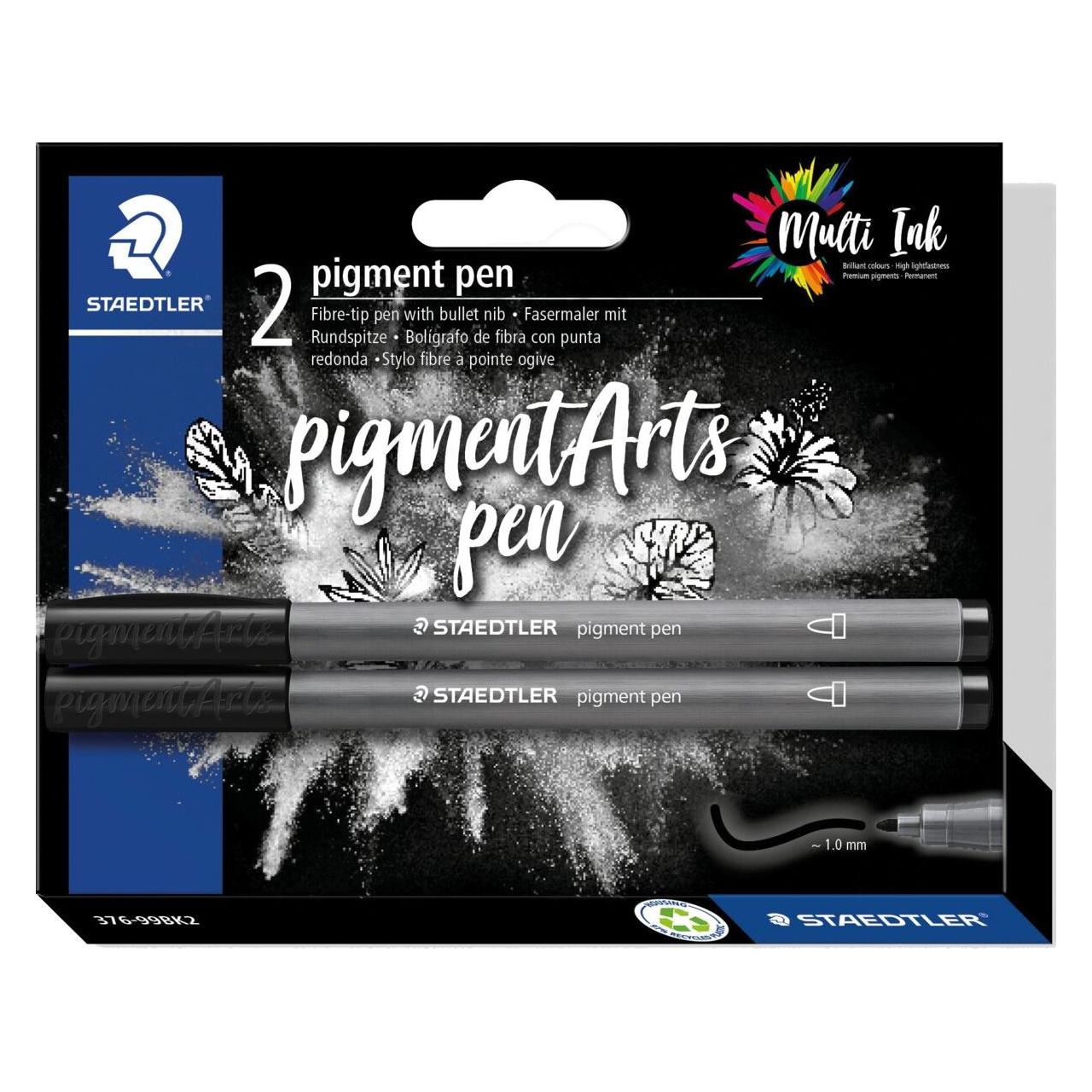 Staedtler Fasermaler mit Rundspitze (2x) (376-99BK2)