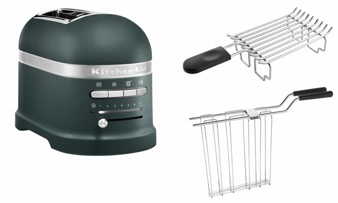 KitchenAid Set 1, Toaster + Brötchenaufsatz Artisan 5KMT2204 Pebbled Palm