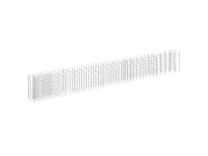 RJPLMFV Hochbett Gabion, verzinkter Stahl, 450 x 30 x 60 cm Robuste Beeteinfassung, Füllung von Felsen oder Kies, einfache Montage, witterungsbeständig