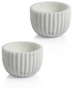 Zodax Mulhouse Ribbed Marble Bowls, Set of 2
