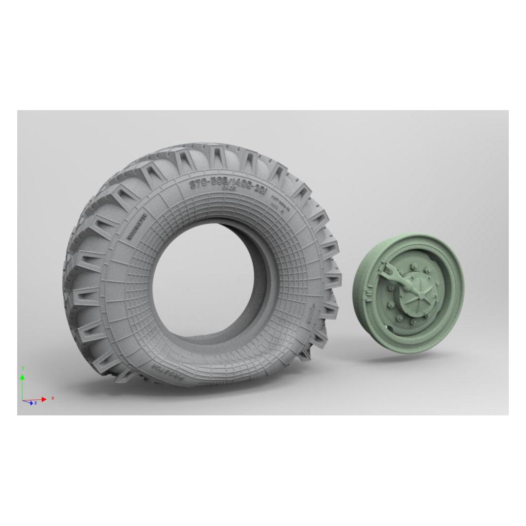 Toucan Model URAL 4320 3D FLAT TIRE×4 (TC3D016)