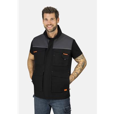 Arbeitsweste HERO BY JOHN MEDOOX "Pro Workwear Arbeits-Cargoweste Outdoor", Herren, Gr. M, grau (anthra, schwarz), angeraute Sweatware, 65% Polyester, 35% Baumwolle, regular fit, Westen Arbeitsweste, Arbeits-Cargoweste Outdoor Funktionsqualitätfür...