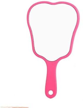 Uplift Picks ToothGlow Portable Tooth Shaped Mirror Handheld Makeup Mirror rose Red (a)