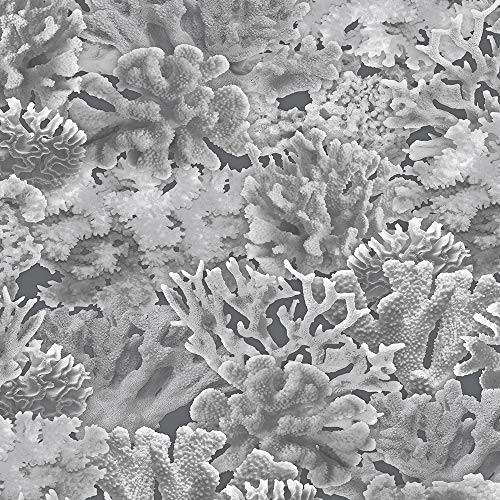 Norwall Homestyle Zee Koraal Galerie Wallpaper - Rokerig Grijs - Abstract Maritiem Design