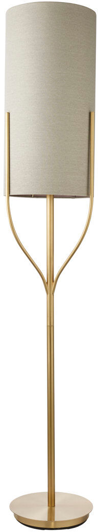 Canora Grey Brantner 165 cm Traditional Floor Lamp Satin Brass 165cm H X 32.4cm W X 32.4cm D