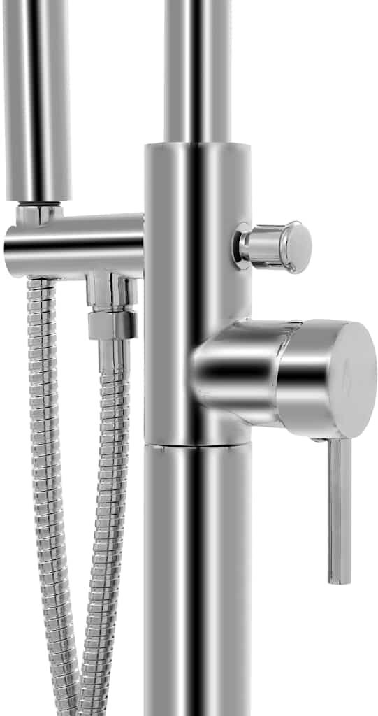 vidaXL Robinet de baignoire sur pied Acier inoxydable 118,5 cm