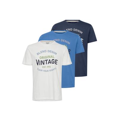 T-Shirt BLEND "T-Shirt BHTee 3 Pack", Herren, Gr. M, bunt (mix colors), Obermaterial: 100% Baumwolle CO., Shirts T-Shirt