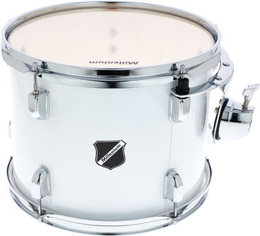 Millenium "Focus 12"x8" Tom Tom White" Weiß