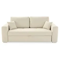 Schlafsofa Toni Stoff Beige Hellbeige 161 x 197 cm