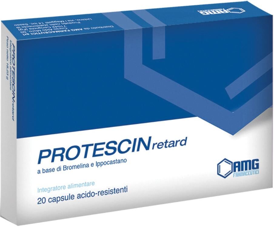 AMG FARMACEUTICI Srl Protescin Retard 20 Compresse – Integratore per la Circolazione e Protezione dei Capillari