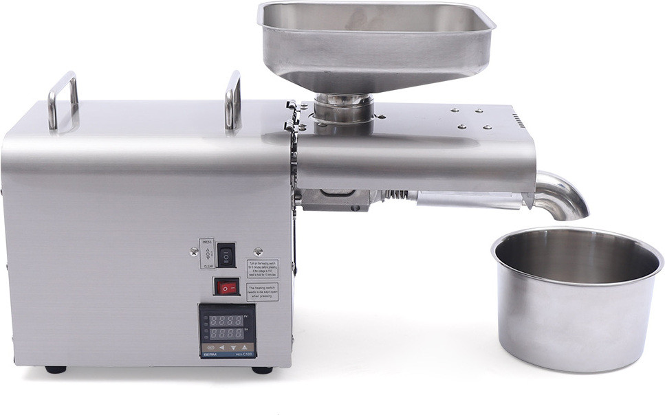 Easybuy Elektrische oliepersmachine 750W - Roestvrij staal - Automatische oliepers voor warme en koude persing van pinda's, sojabonen en koolzaad