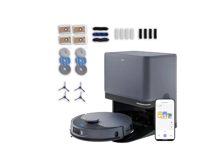 MEDION Saugroboter Saug- und Wischroboter MD 12555 , grau (blau schwarz), Saugroboter, Saugroboter