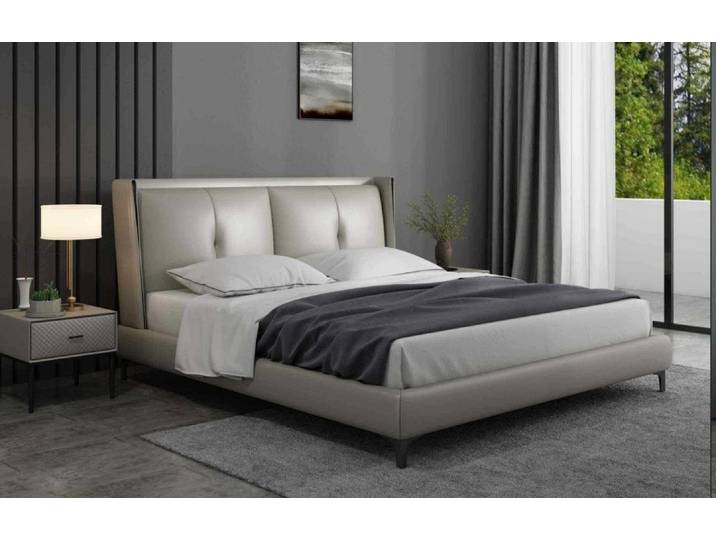 Xlmoebel Polsterbett Luxuriöses Polsterbett aus Holz mit edlem Kunstlederbezug (Bett), Hergestellt in Europa