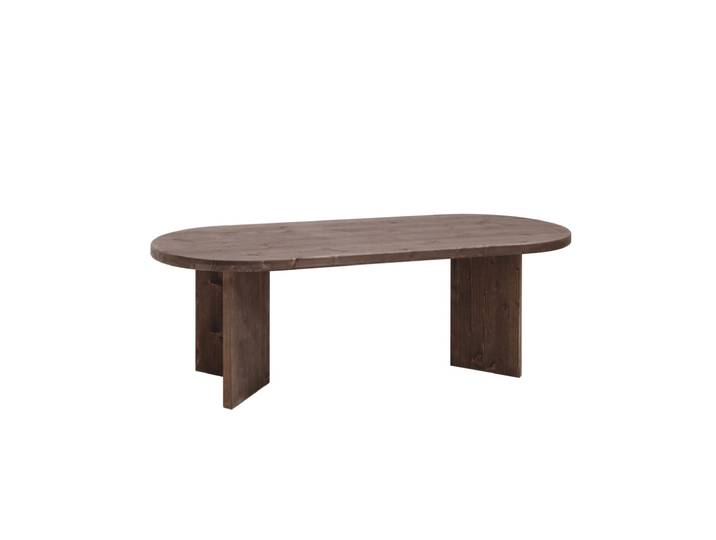 Table basse en bois de sapin marron 120x40cm