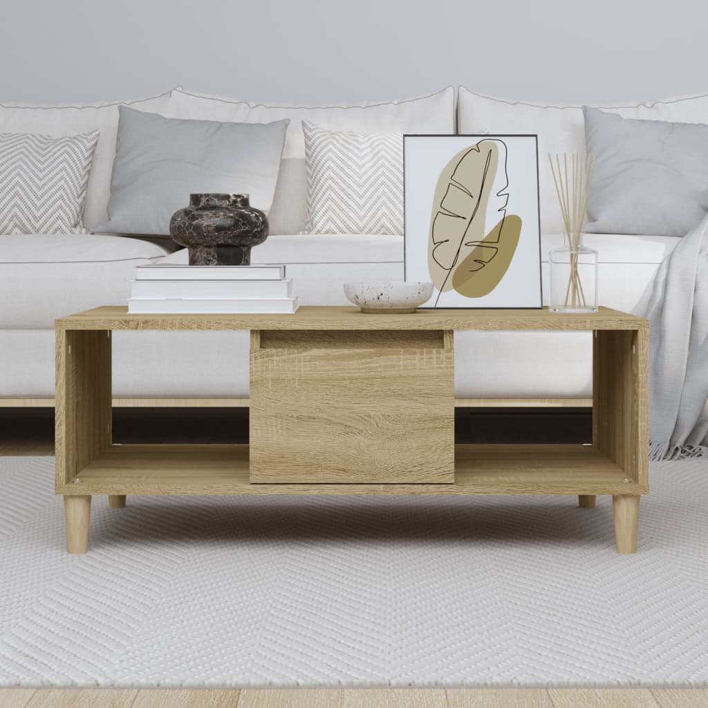 17 Stories Huntoon Four Leg Coffee Table with Storage White