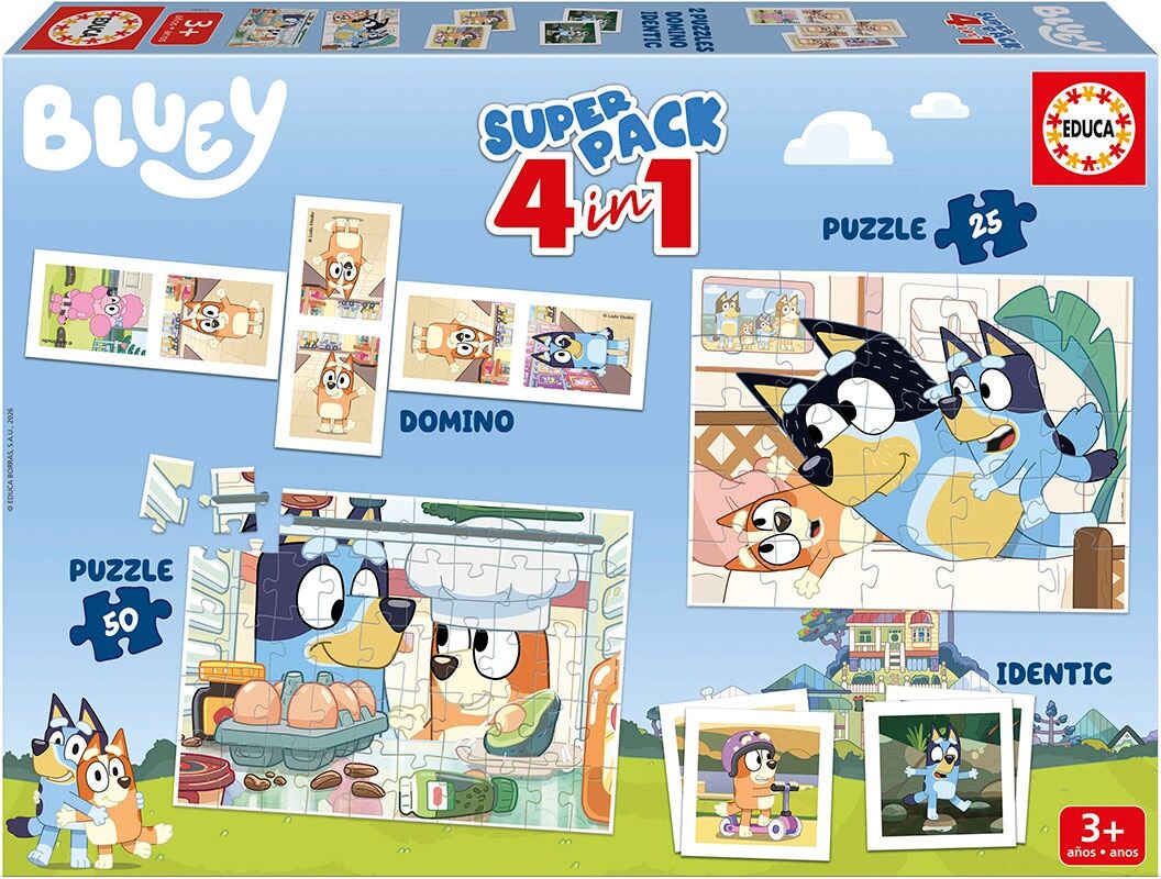 EDUCA Juego Puzzle Superpack Bluey Bbc .