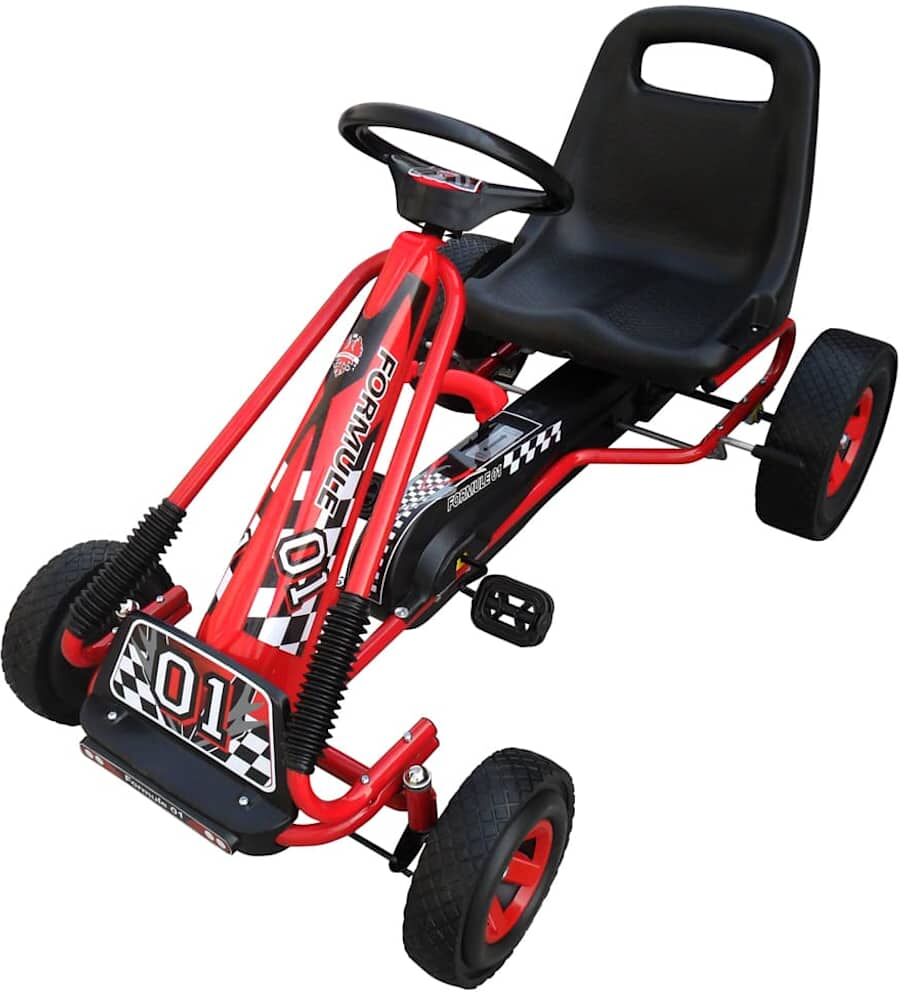vidaXL Kart à pédales pour enfants Rouge