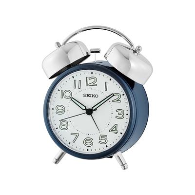 Quarzwecker SEIKO, blau (schwarz), Wecker, Wecker, Schlafzimmer, durchlaufende Sekunde,Leuchtzeiger,Leuchtziffern