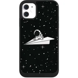 Nivocase Handyhülle für Apple iPhone 11 Hülle NIVOpure Case Schwarz Astronaut Comic Papier (Apple iPhone 11), Smartphone Hülle, Schwarz