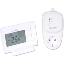 VASNER VFT35 Funk-Thermostat Set , Raumthermostat Funkthermostat für Infrarotheizungen, 4 Programme pro Tag