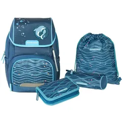 SCHNEIDERS Ergojet Mädchen Schultasche Ocean, 6teilig, 21 Liter