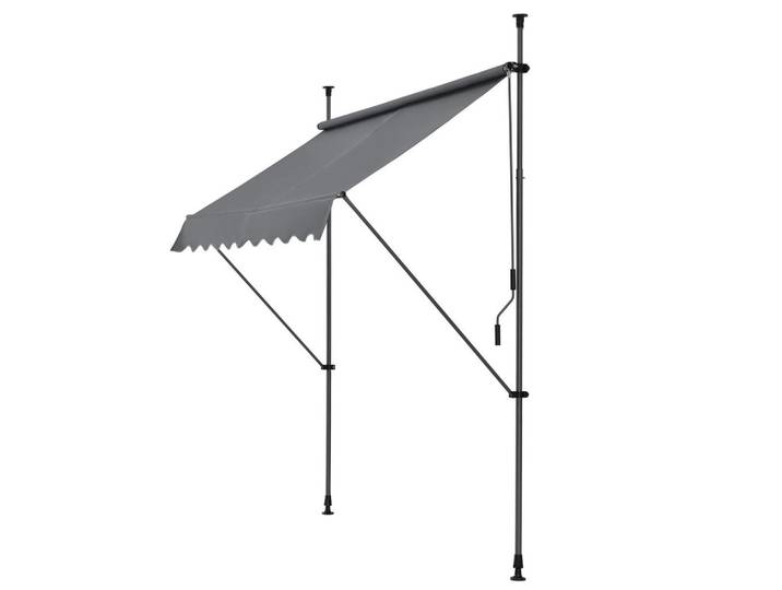 pro.tec Klemmmarkise Stem, Hellgrau, Metall, 300x309x120 cm, Sonnenschutz