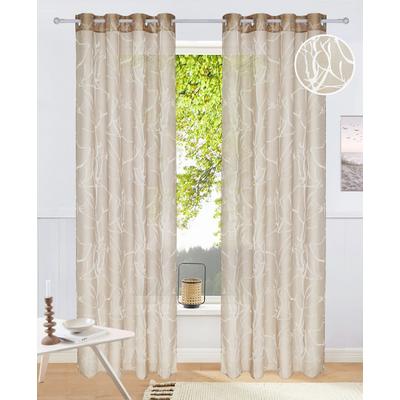 Gardine OTTO HOME "Anna, 1 Stück, halbtransparent, Äste-Motiv" Gr. 4, beige (taupe), B:140cm H:245cm, Ausbrenner, Polyester, Viskose, Gardinen, Gardine, Bestseller, Äste-Motiv, Viskose, Polyester