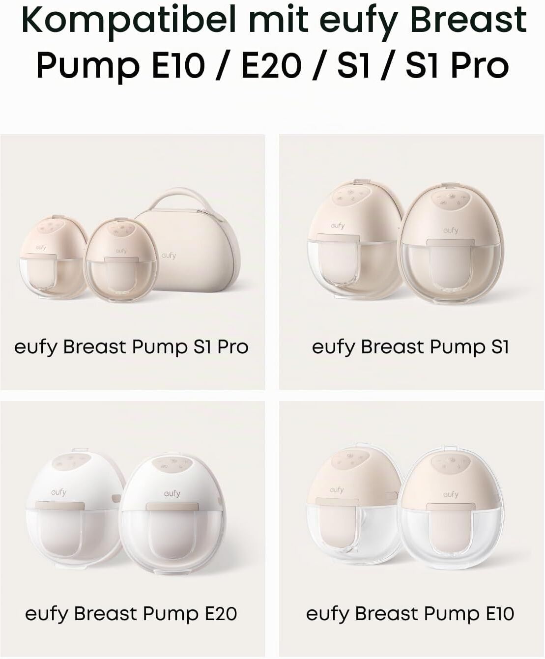 eufy Original Duckbill Valves (4-Pack) for Wearable Breast Pump E10/E20/S1