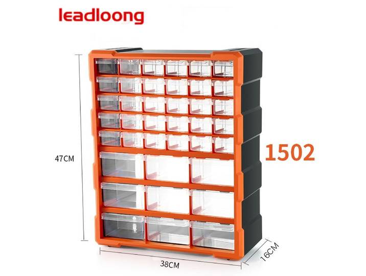 LEADLOONG 39 grilles tiroir en plastique Type pièces armoire matériel boîte de rangement tiroirs transparents armoire de rangement