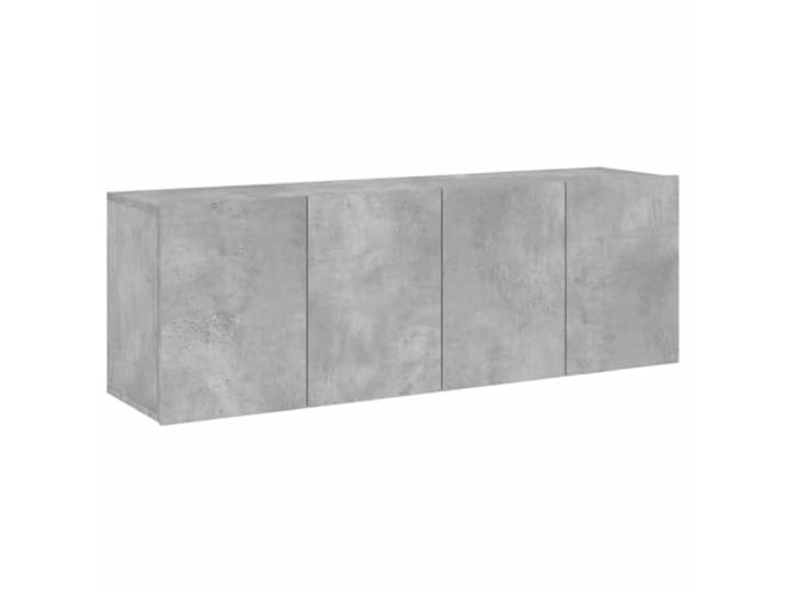 hliofuir 2er Set TV Schrank Wandmontage Betongrau 60x30x41 cm Zweiteiliges Hängeboard aus Holzwerkstoff für Wohnzimmer und Schlafzimmer, schafft wertvolle Bodenfreiheit und Ordnung.