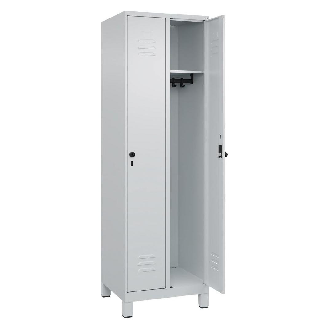 C+P CP Spind Classic Plus lichtgrau 080010-20 S10029, 2 Schliessfächer 60,0 x 50,0 x 195,0 cm (60 cm, 195 cm) (080010-20|S10029)