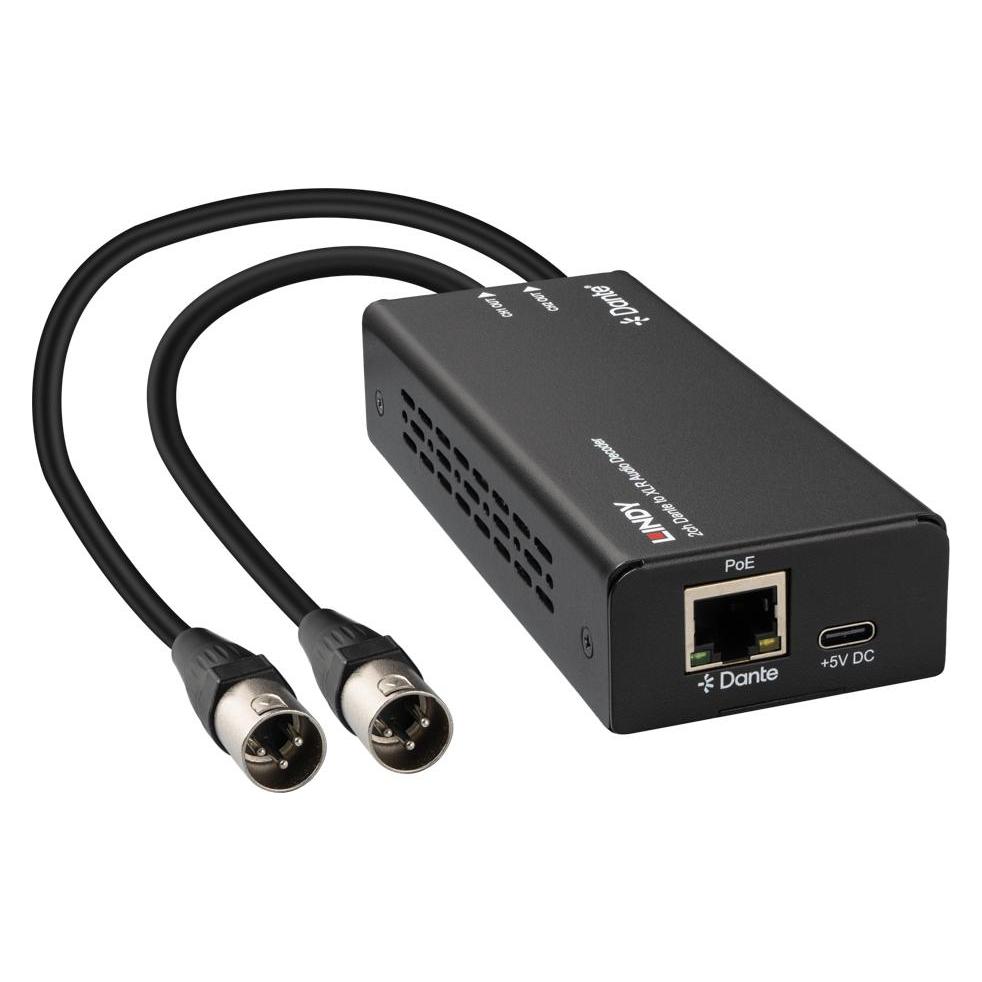 Lindy 2 Channel Dante Xlr Audio Decod (70619)
