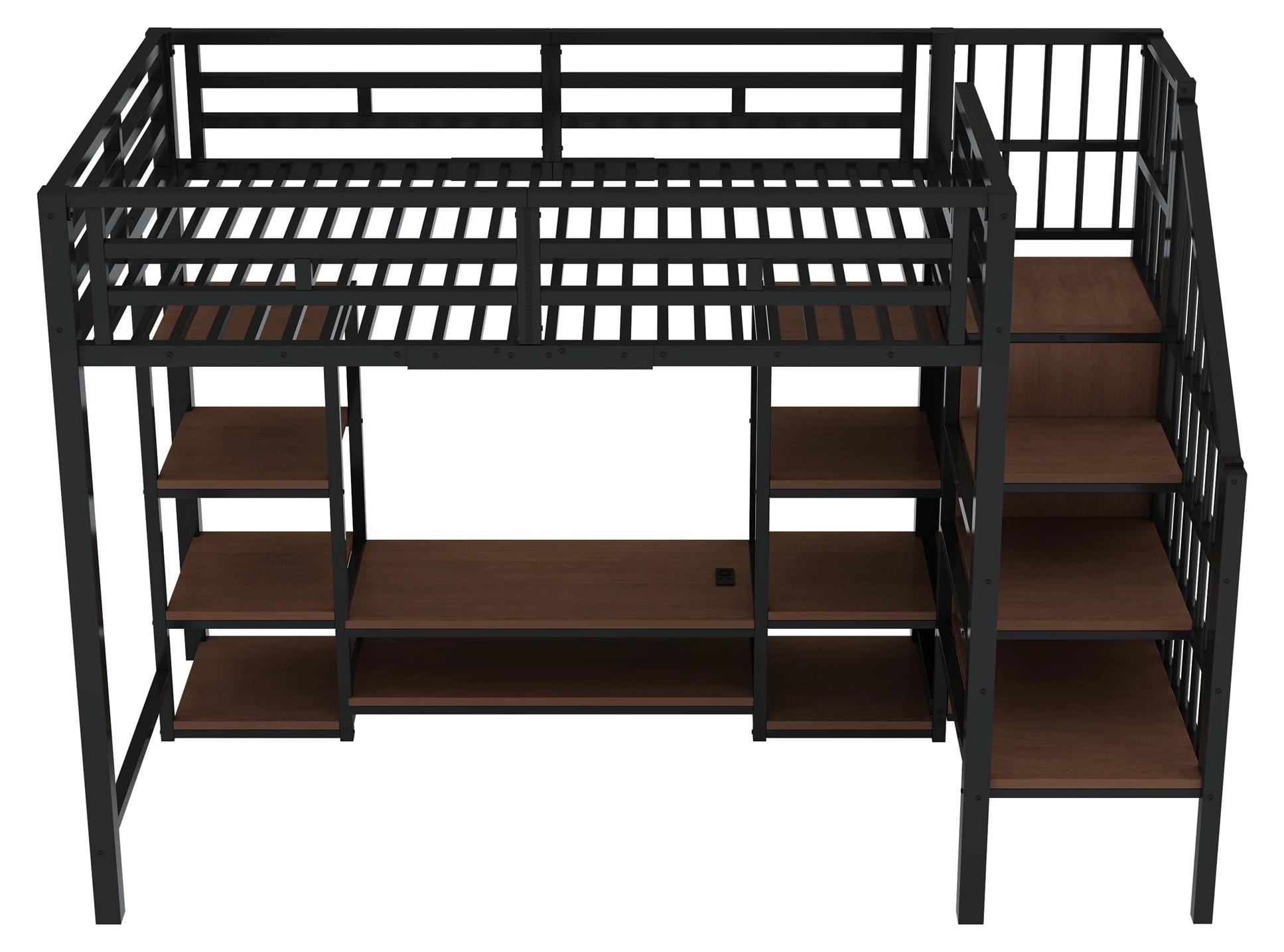 Multifunktionales Kinderhochbett - Etagenbett - Halbhochbett - Kinderbett - Hochbett mit Stauraum