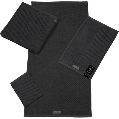 Gästehandtuch ROSS "Smart", grau (schiefer), B:30cm L:50cm, Frottier, Obermaterial: 100% Baumwolle, Handtücher, Uni-Rippe mit Velourslabel